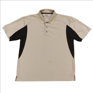 3/$20 PGA Tour Cream & Black Golf Polo Shirt